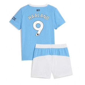Manchester City Erling Haaland #9 Domaci Dres za Dječji 2025-26 Kratak Rukavima (+ kratke hlače)